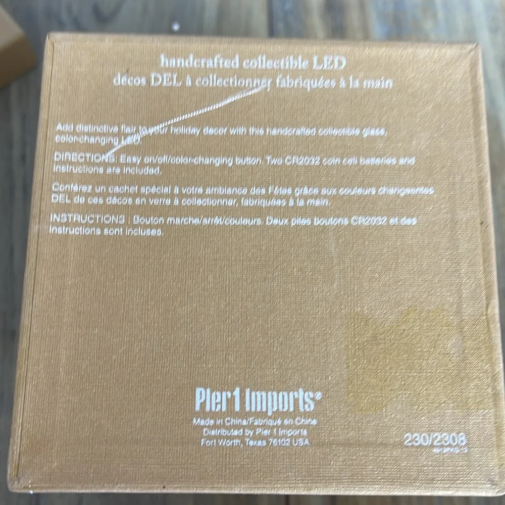 Pier 1 handcrafted collectible LED
